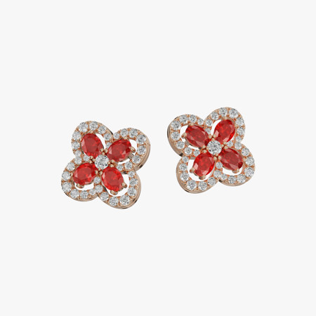 Hortensia Ruby Jewelry Earrings